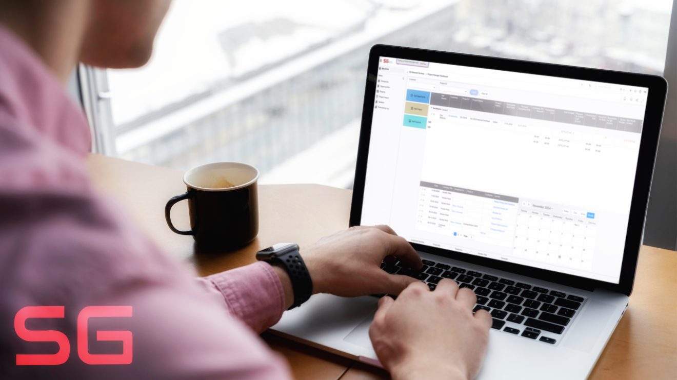 SGNS customer story man laptop coffee