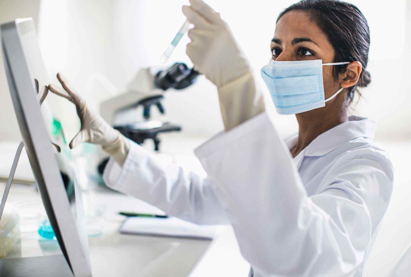 Healthcare Worker On Computer