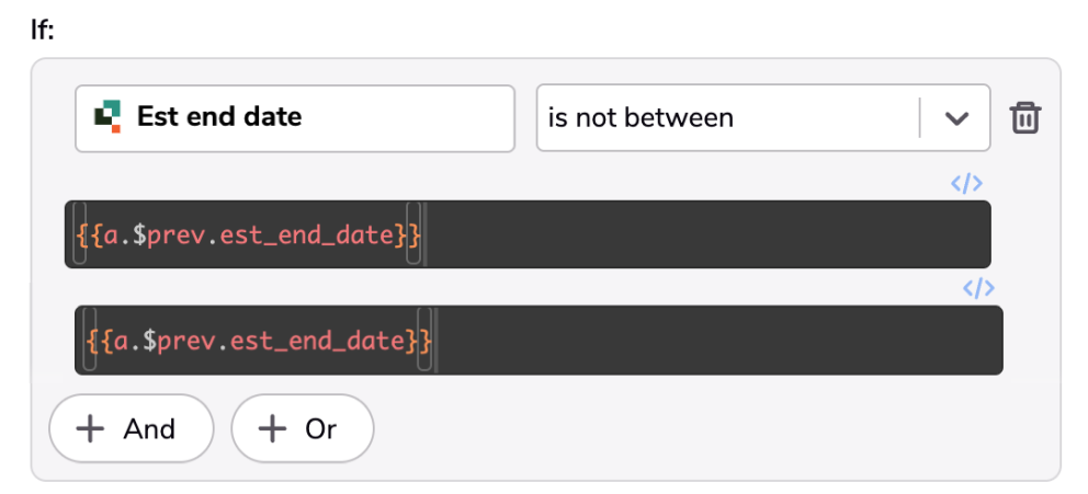 A screenshot of the audit trail process in Quickbase