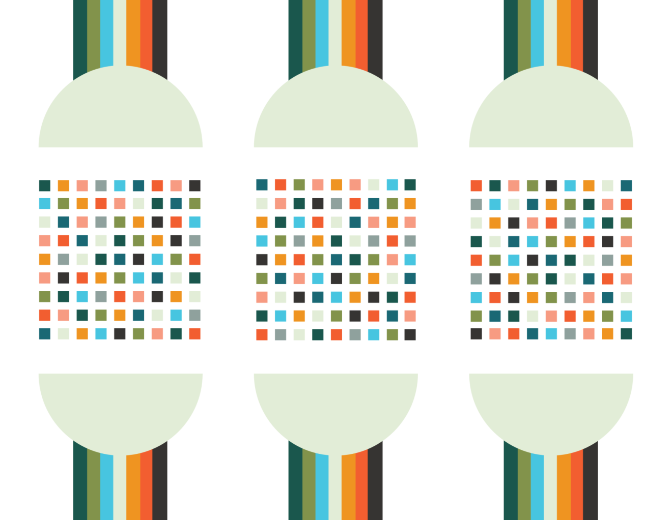 An illustration of many tiny squares