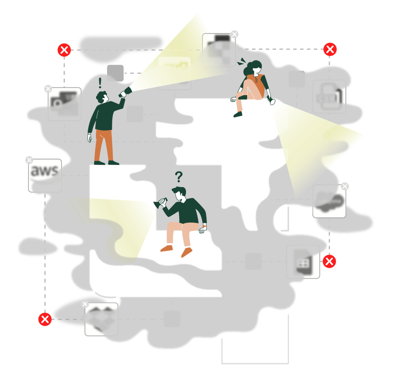 Illustration of Gray Work white background